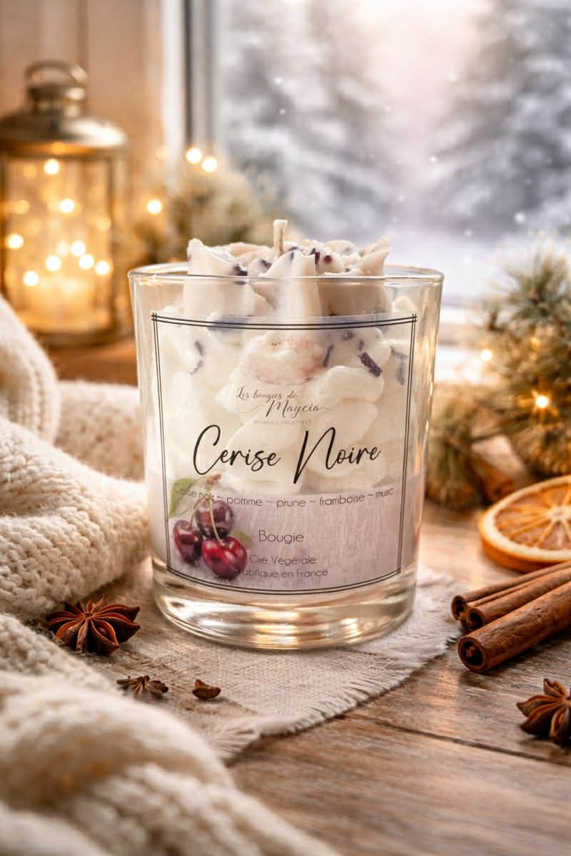 Bougie cerise noire cire de soja