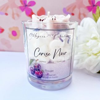 Bougie fouettée cerise noire