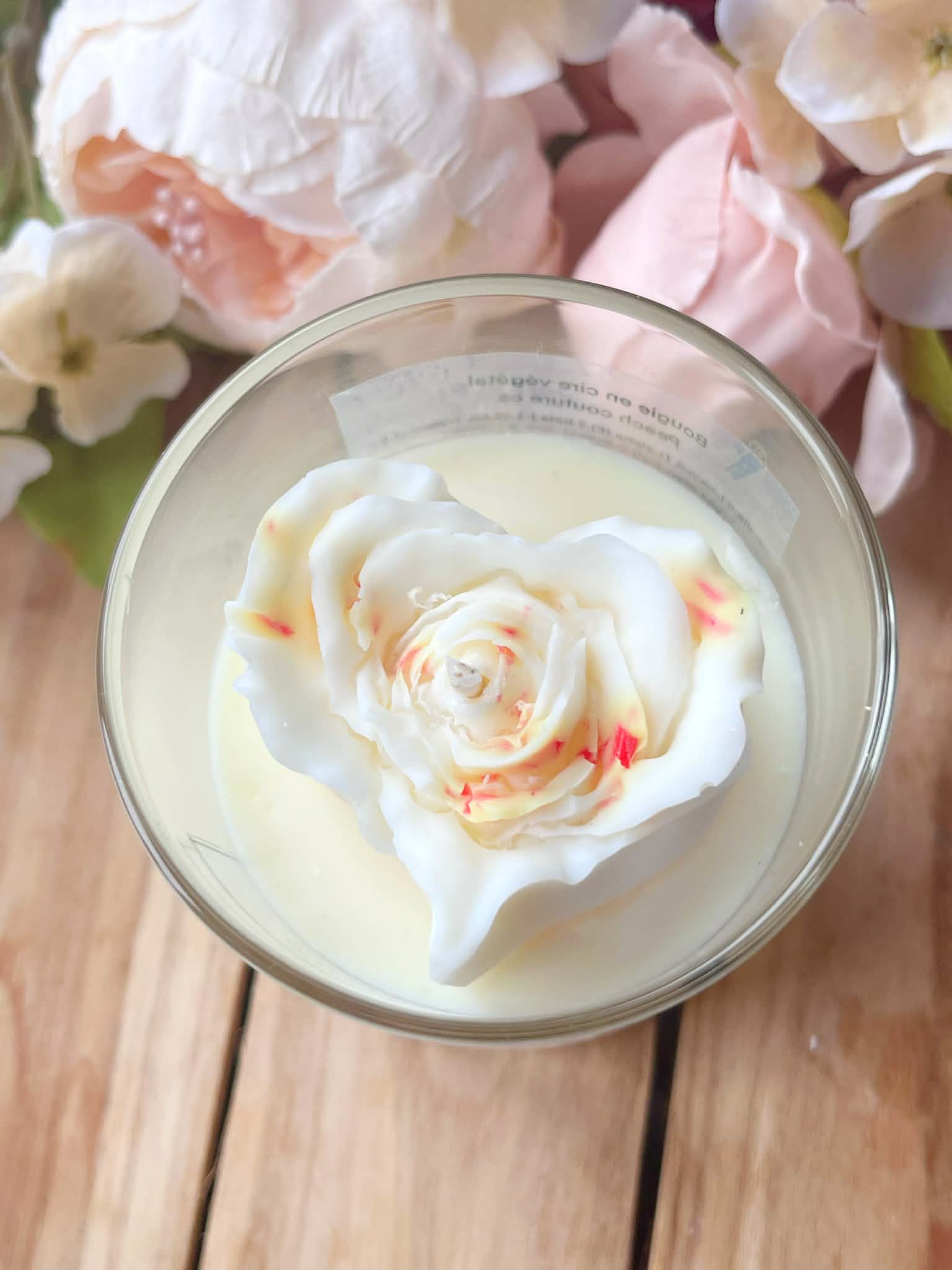 Bougie parfumée pêche artisanale – Peach Couture fait main – Image 3