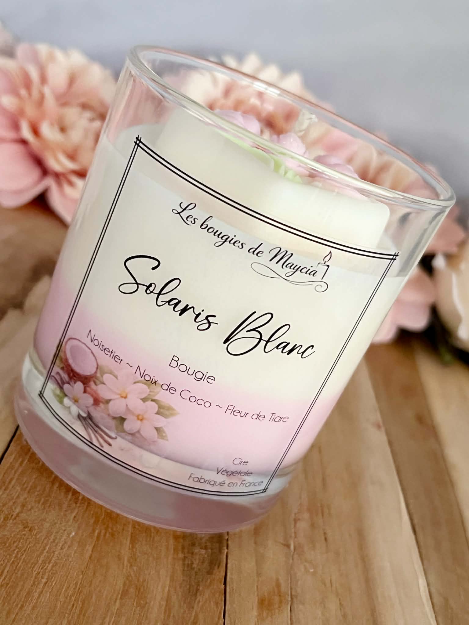 Bougie Parfumée Artisanale Blanche – Solaris Blanc Fait Main – Image 4