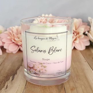 Bougie Parfumée Artisanale Blanche – Solaris Blanc Fait Main