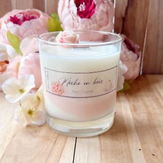 Bougie parfumée décoration maison senteur pêche