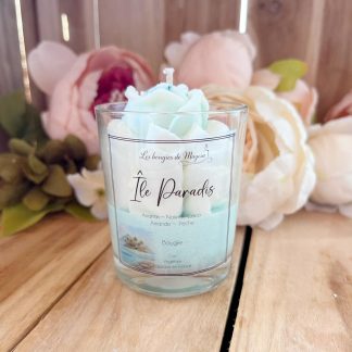 Mini bougie artisanale soja – Parfum Île Paradis